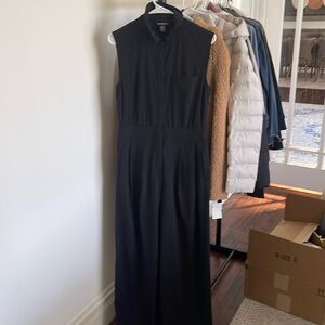 Athleta Brooklyn Utility Black Zip Up Sleeveless Jumpsuit